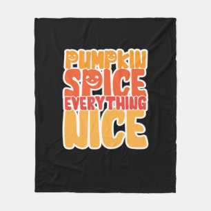 Cobertor De Velo Pumpkin Spice All Nice Dia de as Bruxas engraçado