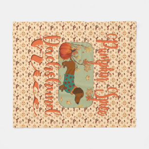 Cobertor De Velo Pumpkin Spice Dachshund Nice