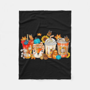 Cobertor De Velo Pumpkin Spice Lateral Queda Café Louco Retro Outon