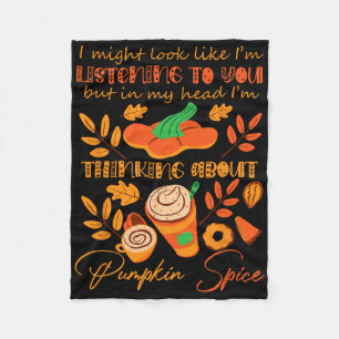 Cobertor De Velo Pumpkin Spice Lover Desculpe por não estar ouvindo