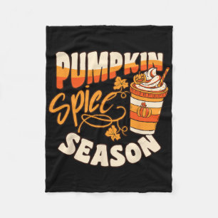 Cobertor De Velo Pumpkin Spice Season Latino Café Queda Autumn Funn