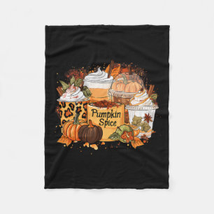 Cobertor De Velo Pumpkin Spice Season Latte Café Lover Fall Obrigad