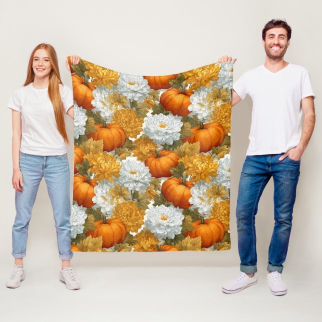 Cobertor De Velo Pumpkins e Chrysanthemum Caiam Design (In Situ)