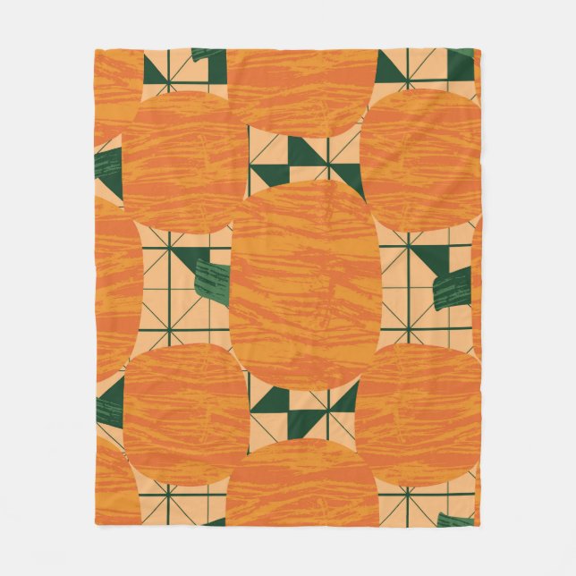 Cobertor De Velo Pumpkins: Triângulo Geométrico Retroativo. (Frente)