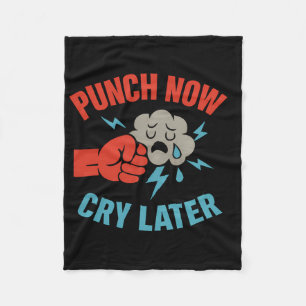 Cobertor De Velo Punch Now Martial Arts Boxando Gráfico de Humor