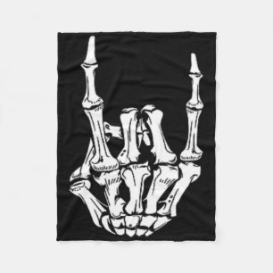 Cobertor De Velo Punk Rock Skeleton Legal Rocker Halloween Men