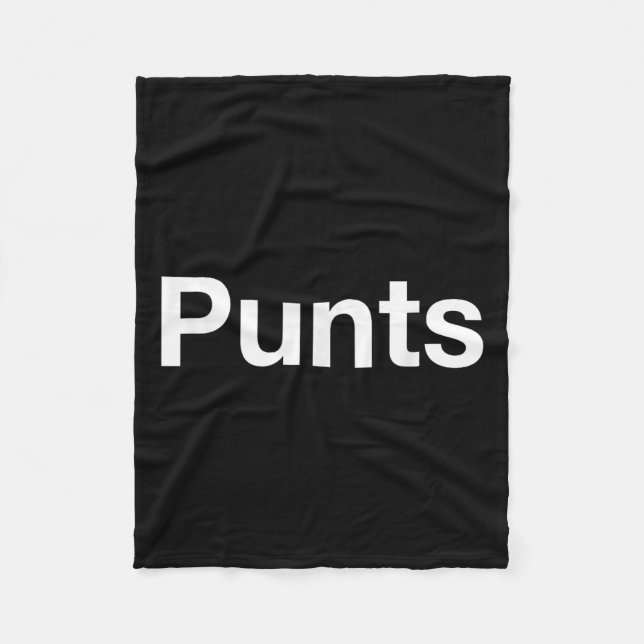Cobertor De Velo Punts Funny Shirt, Punts Funny Saying Quote Shirt, (Frente)