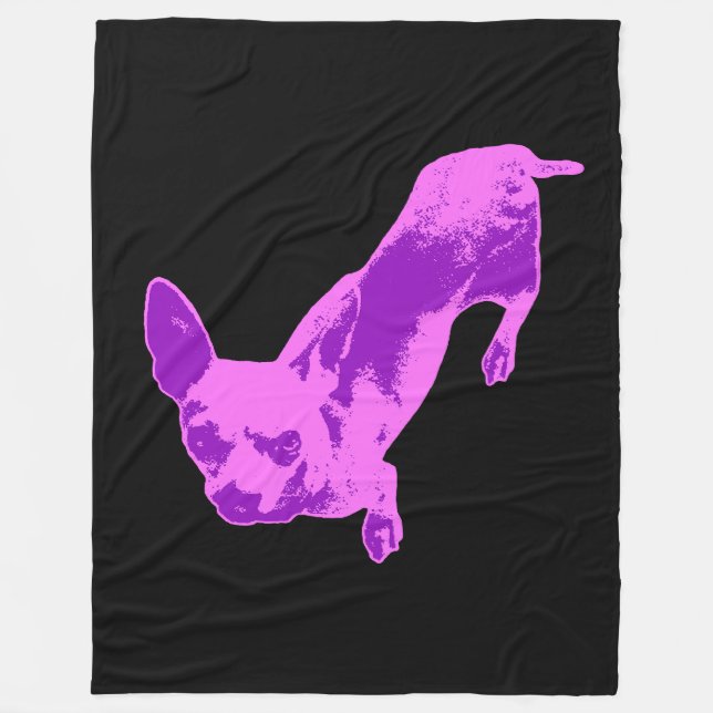 Cobertor De Velo Pup do Precioso rosa (Frente)