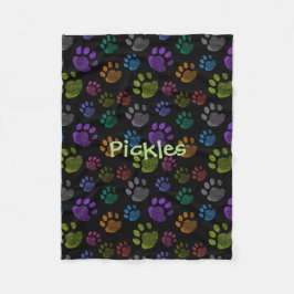 Cobertor De Velo Pup Paw Fleece Dog Blanket Pequeno