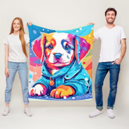 Cobertor De Velo Puppy com Design Casaco azul