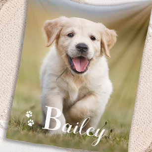 Cobertor De Velo Puppy Dog Personalised Ouro Retriever Pet Photo