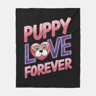 Cobertor De Velo Puppy Love Forever Dog