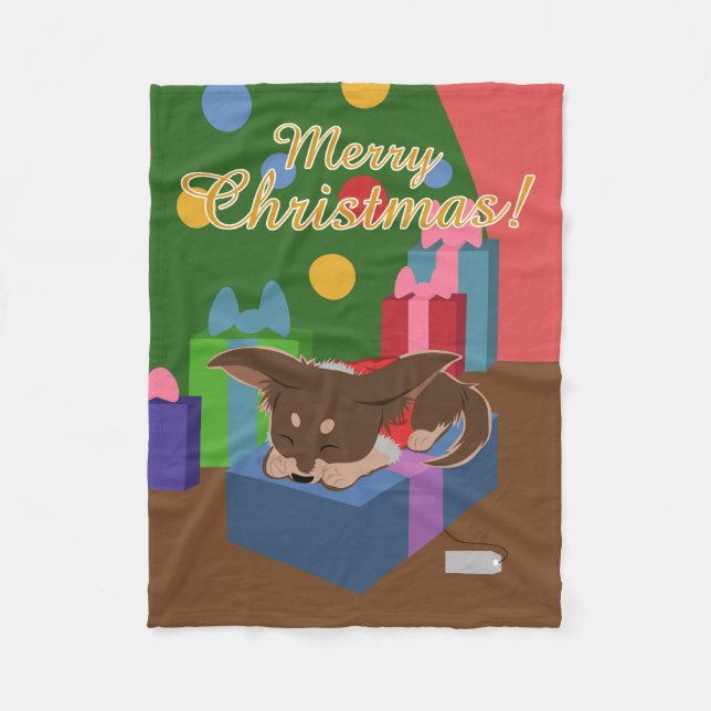 Cobertor De Velo Puppy presente (Frente)