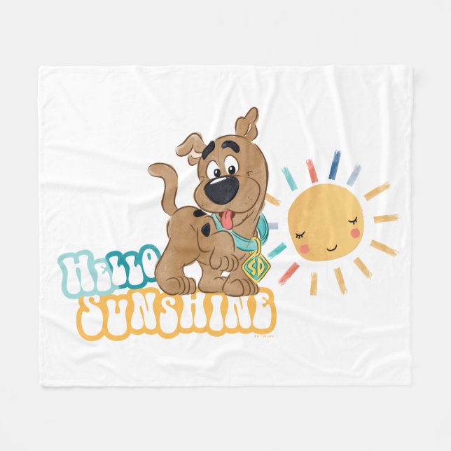 Cobertor De Velo Puppy Scooby-Doo "Hello Sunshine" (Frente (Horizontal))