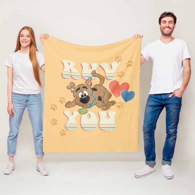 Cobertor De Velo Puppy Scooby-Doo "Ruv You" (In Situ)