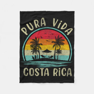 Cobertor De Velo Pura Vida Beach Costa Rica Palm Tree Family Summer