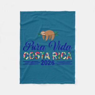 Cobertor De Velo Pura vida costa rica 2026 tropical viagem engraçad