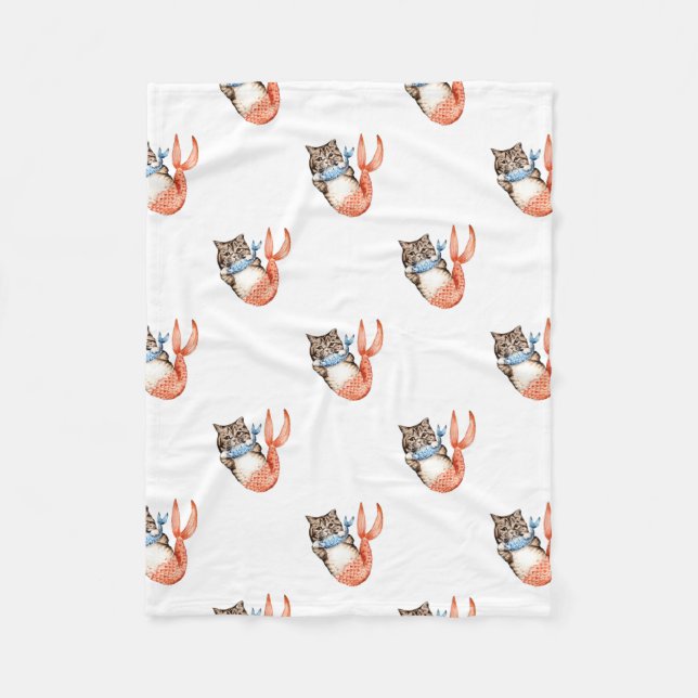 Cobertor De Velo Purmaid Cat Mermaid (Frente)