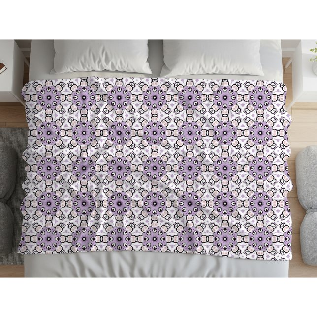 Cobertor De Velo Purple and black geometric pattern  (Criador carregado)