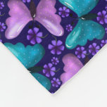 Cobertor De Velo Purple and Teal Butterfly Pattern | Floral Seamles<br><div class="desc">A beautiful seamless pattern featuring elegant purple and teal butterflies surrounded by delicate floral elements on a deep black background. This aesthetic and modern design has a soft, dreamy feel, perfect for phone cases, apparel, accessories, and home decor. Ideal for butterfly lovers and nature-inspired design fans.</div>