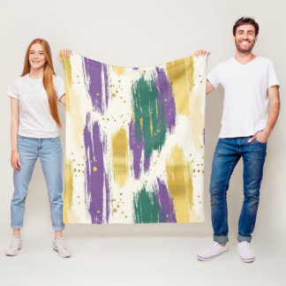 Cobertor De Velo Purple Green Gold Carnival Mardi Gras