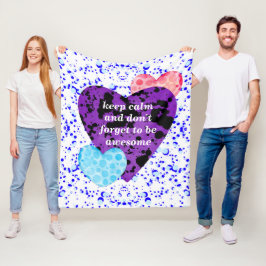 Cobertor De Velo Purple heart vibrant red love