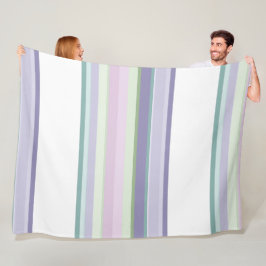 Cobertor De Velo Purple, Neptune, sea green, and Lavender stripes