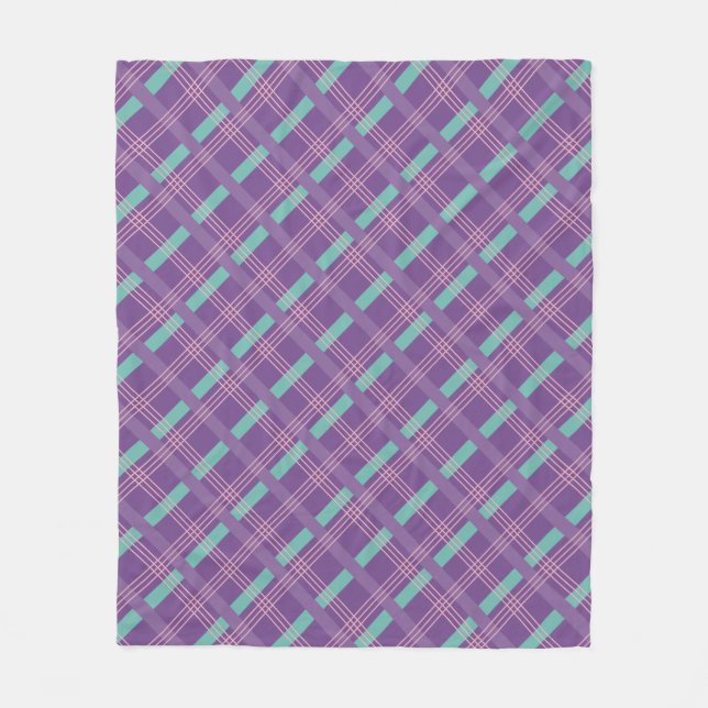 Cobertor De Velo Purple Plaid (Frente)