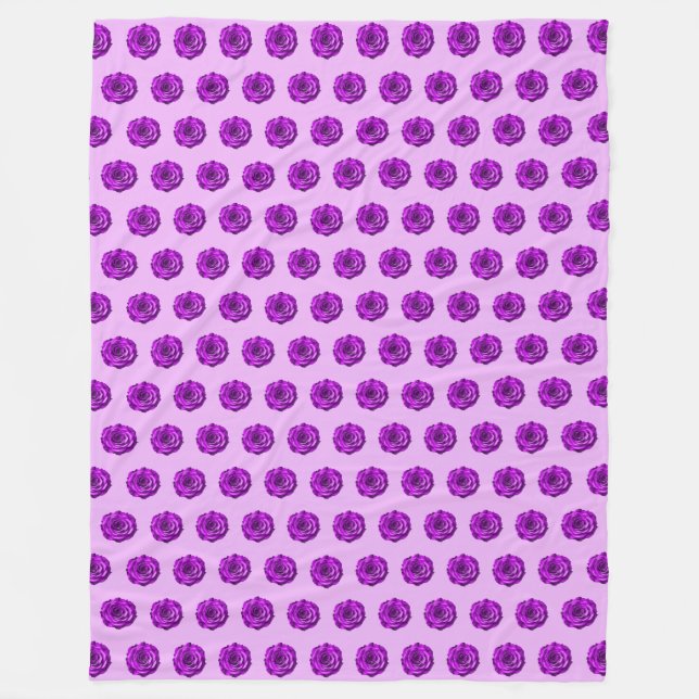 Cobertor De Velo Purple Rose Flower Seamless Pattern on (Frente)