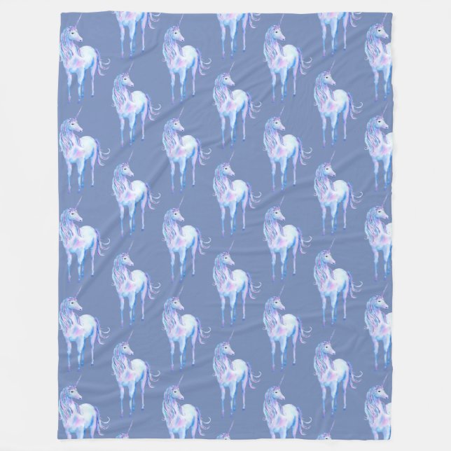 Cobertor De Velo Purple Unicorn Dream (Frente)