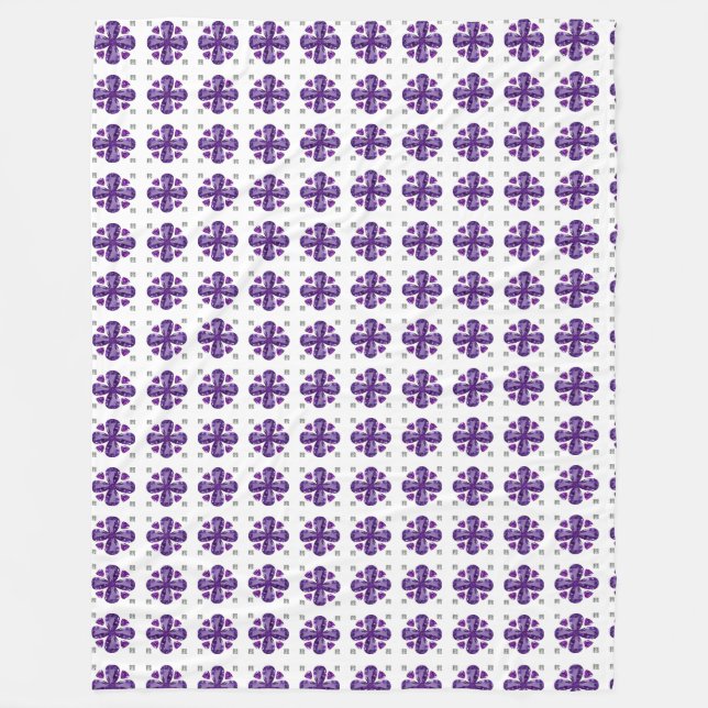 Cobertor De Velo Púrpura Clover (Frente)