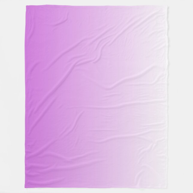 Cobertor De Velo Púrpura lilática ombre, gradiente de duas tonalida (Frente)