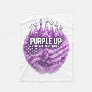 Cobertor De Velo Purpure Up para Crianças Militares Bandeira EUA de