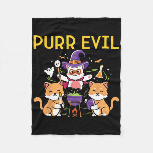Cobertor De Velo Purr Mau Halloween Cats Bruxas Brincadeiras