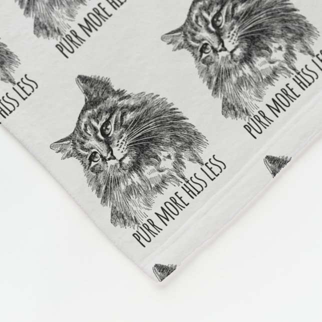 Cobertor De Velo Purr More Hiss Less Pretty Kitty (Quina)