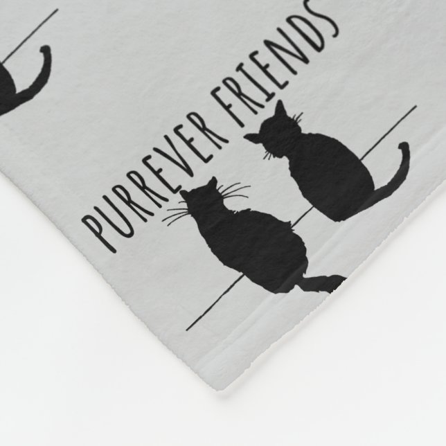 Cobertor De Velo Purrever Friends Cute Cat Best Friends (Quina)