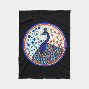 Cobertor De Velo Pyrams Heart Folk Art Design- The Caribe Peafow