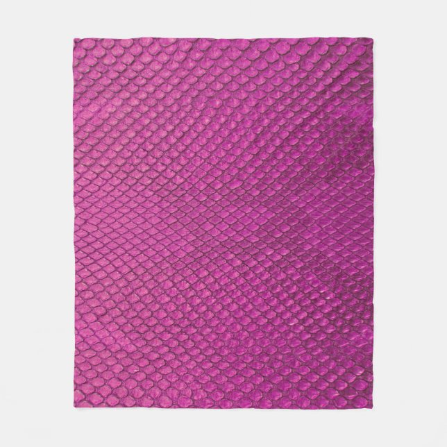Cobertor De Velo Python Rosa: Textura Da Pele De Cobra. (Frente)