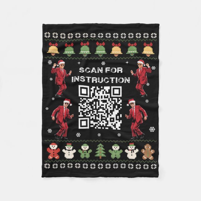Cobertor De Velo Qr Trump Dance Code President Scan For Instruction (Frente)