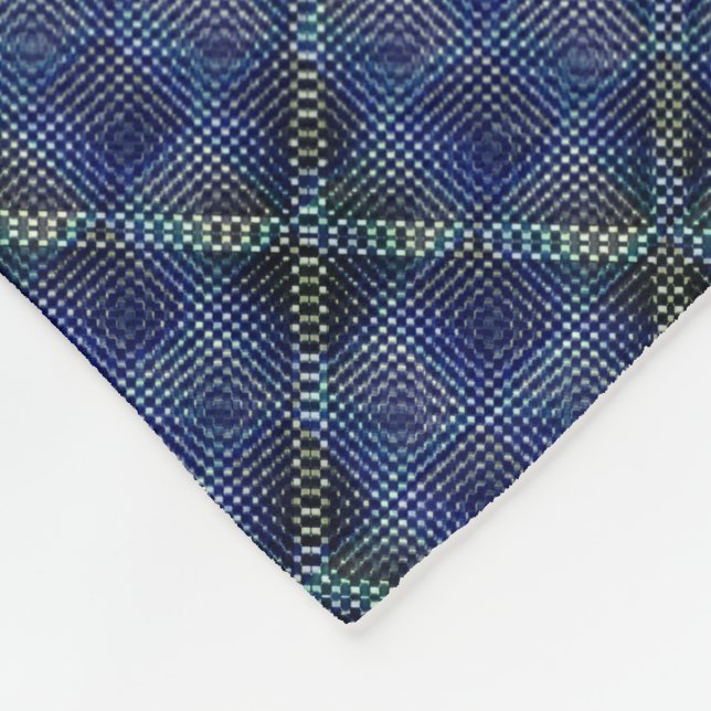 Cobertor De Velo quadrado azulado com pontos pixelizados (Quina)