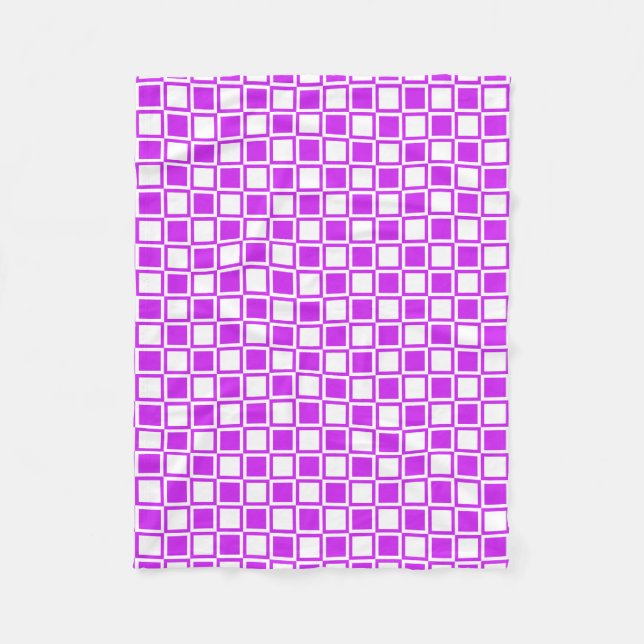 Cobertor De Velo Quadrados de humor roxo (Frente)