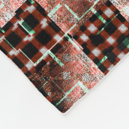 Cobertor De Velo Quadrados vermelhos submetidos a mosaico estranho