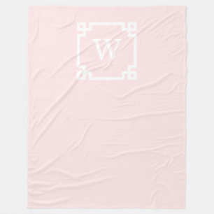 Cobertor De Velo Quadro de Chave Grega da rosa claro nº 2 Monograma