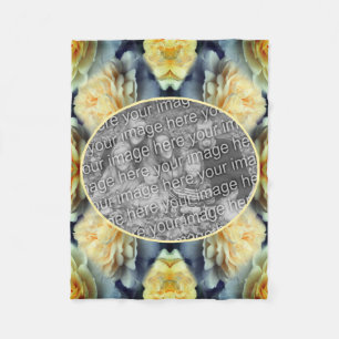 Cobertor De Velo Quadro de Colírio de Rosa Amarelo Adicionar Sua Pr