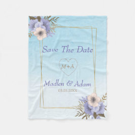 Cobertor De Velo Quadro Dourado E Flores