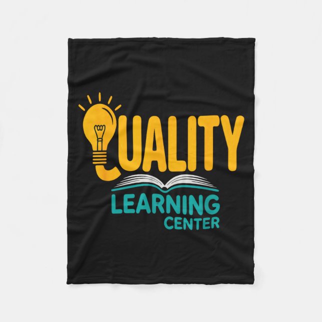 Cobertor De Velo Quality Learning Center Funny School Quote  (Frente)