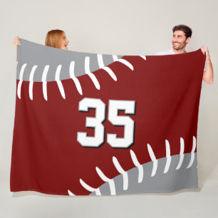 Cobertor De Velo qualquer jogador de beisebol softball com cores do