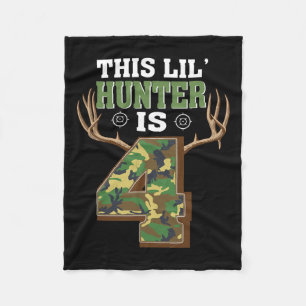 Cobertor De Velo Quarto aniversário caçador de veados de 4 anos 1