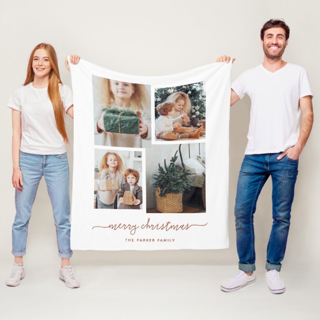 Cobertor De Velo Quatro Colagem de Fotografias Modernas Fleece Blan (In Situ)