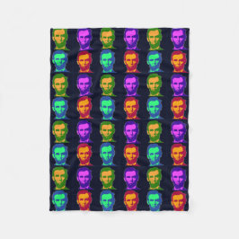 Cobertor De Velo Quatro Pop Art Abraham Lincolns